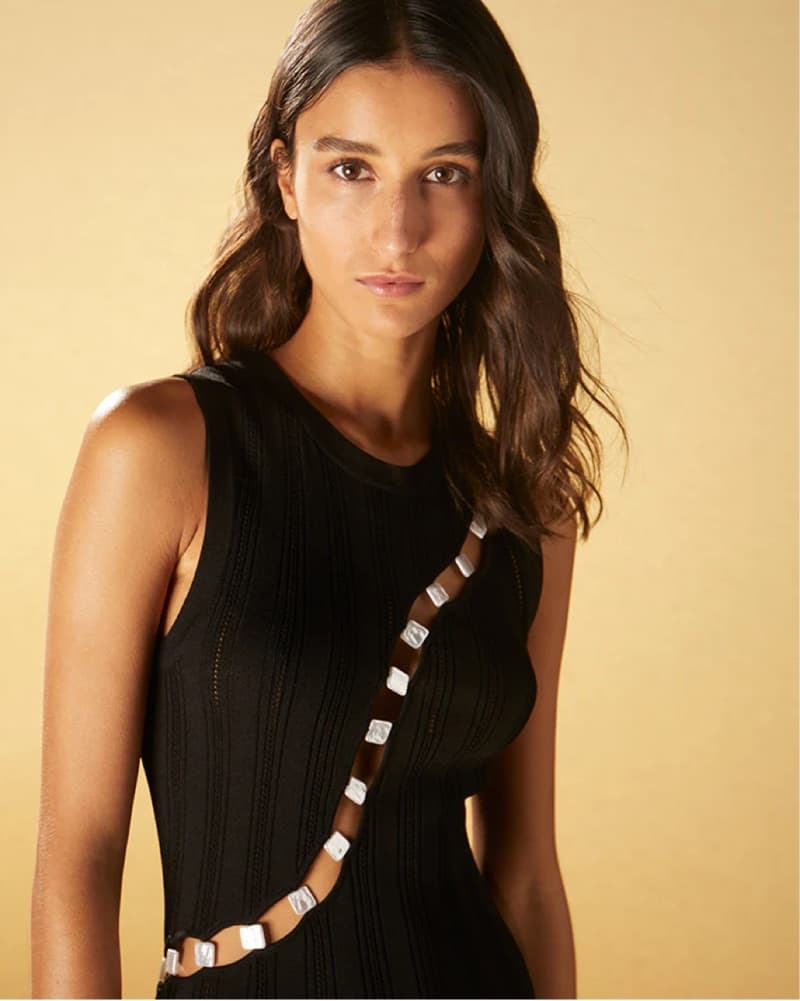 Tresse Paris Pearly Beaded Knit Dress - Image 2
