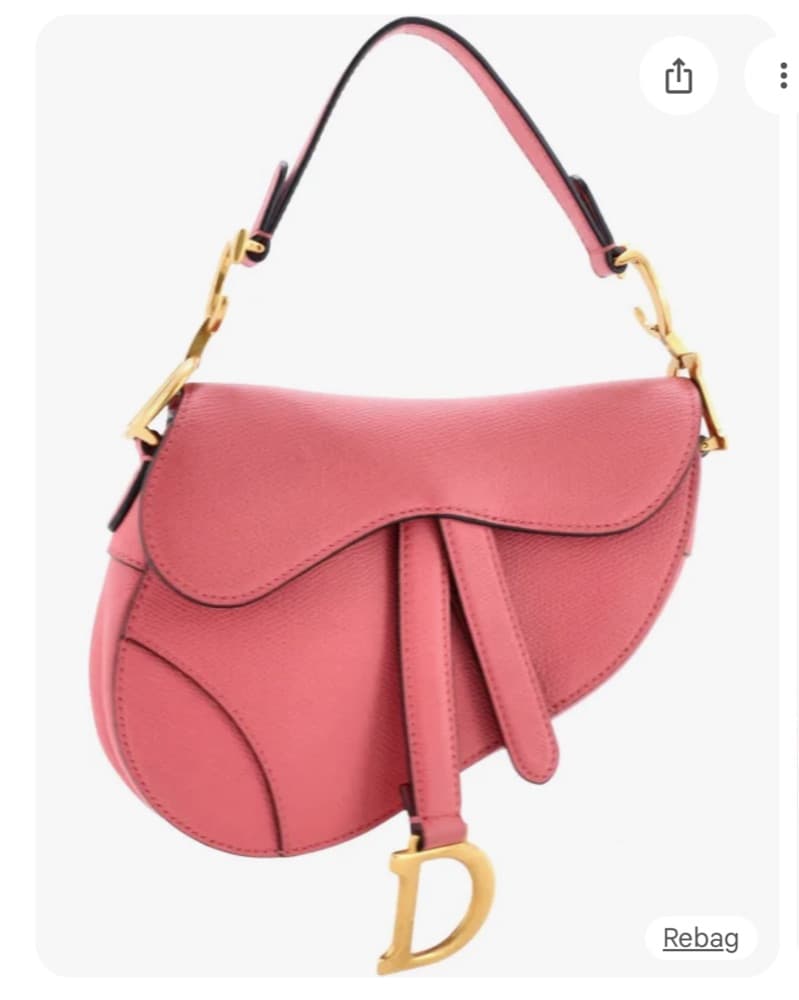DIOR Mini Saddle Bag in Pink  - Image 1