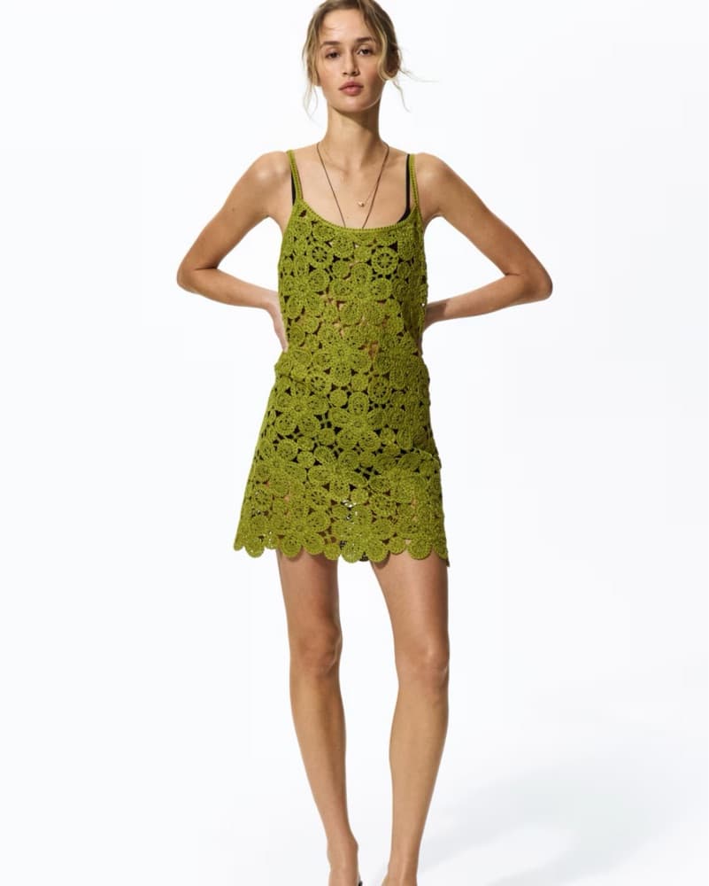 Green Crochet Beach Cover Up  - Image 2
