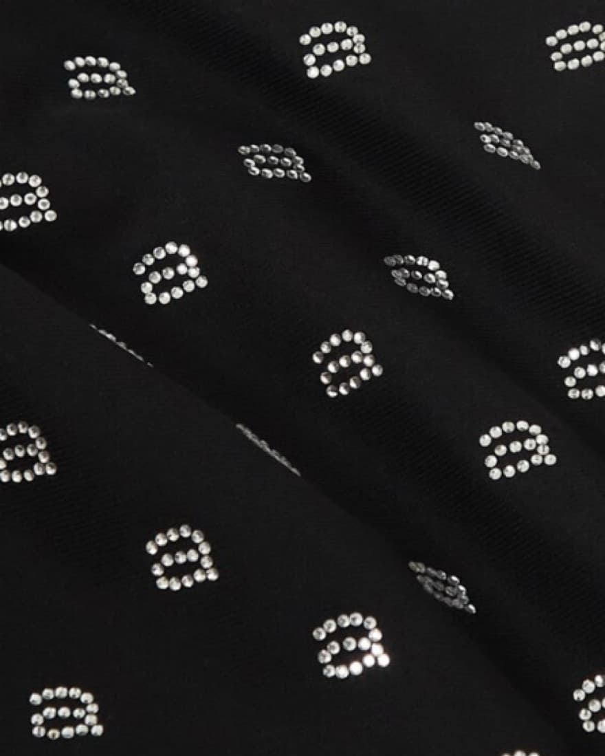 Alexander Wang Crystal Embelished Black Body Suit  - Image 4