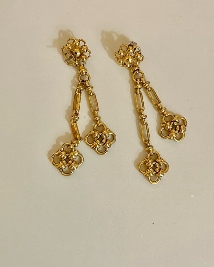 Anthropologie Dangle Flower Earring - Image 1