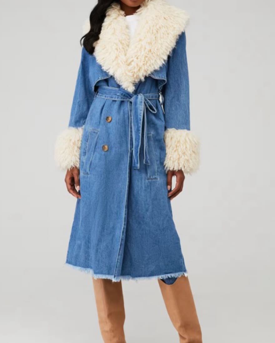 Freepeople Blank Nyc Fur Jean Coat - Image 1