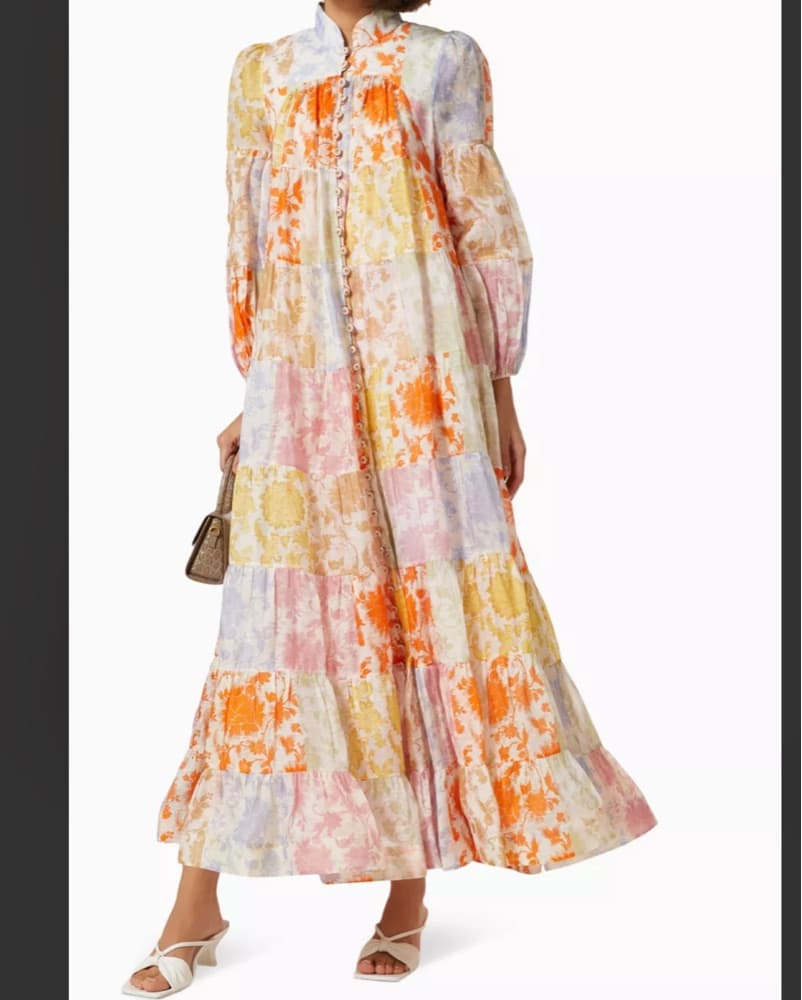 Zimmerman Postcard Lantern Midi Dress  - Image 2