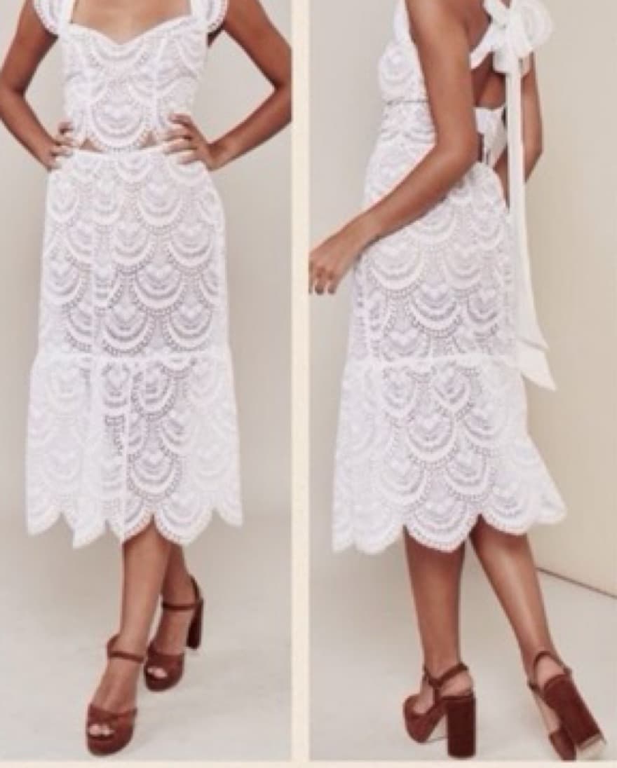 For Love & Lemons Rosalita Lace Skirt - Image 1