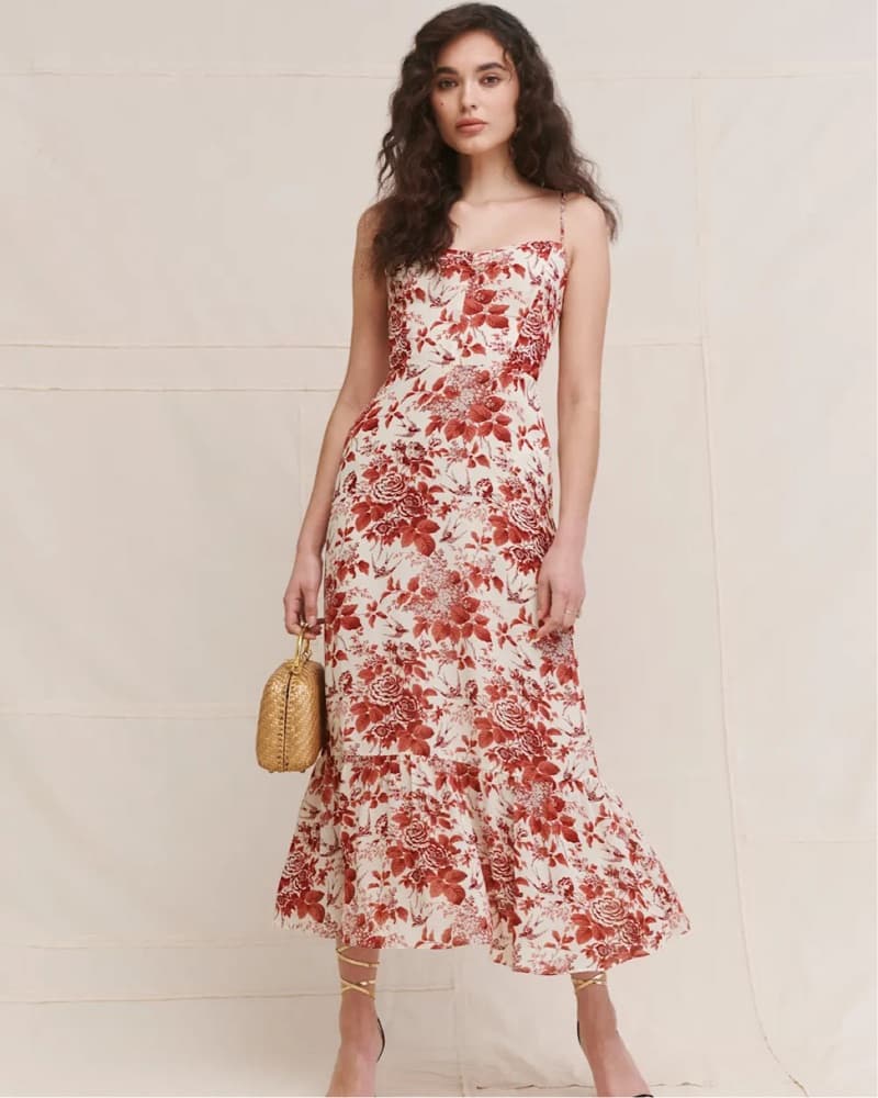 Red & White Reformation Dress - Image 4