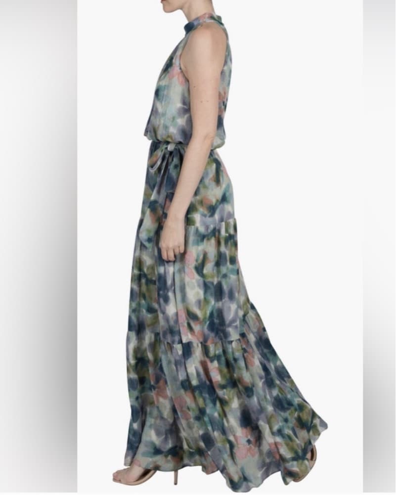 Julia Jordan Watercolor Floral Maxi   - Image 3