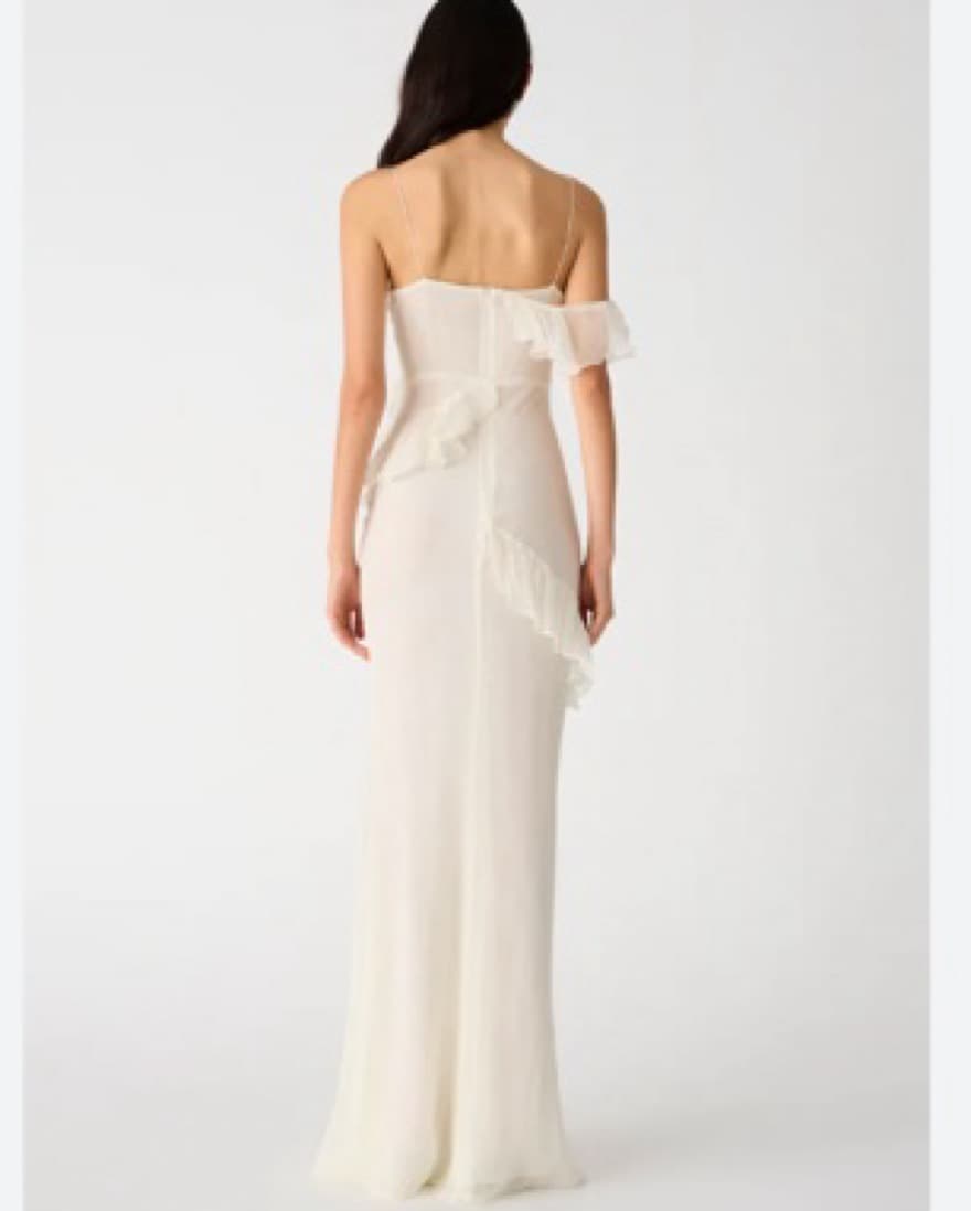 Misha White Silk Maxi Dress - Image 5