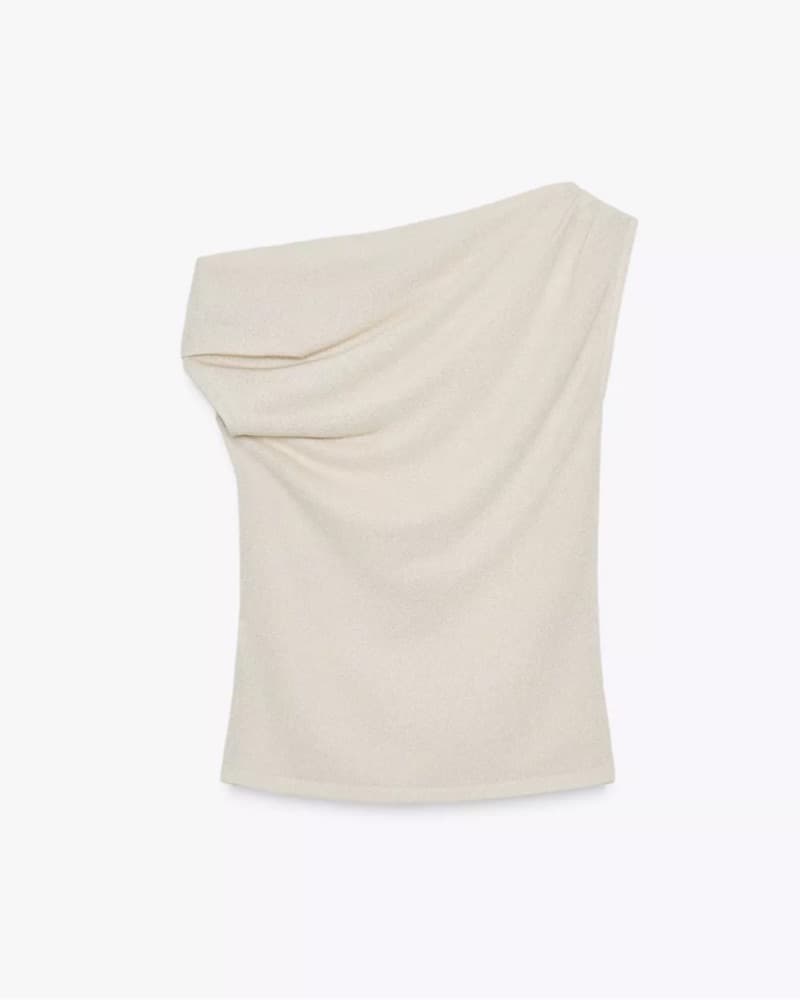 ZARA ASYMMETRIC CUT-OUT KNIT TOP - Image 5