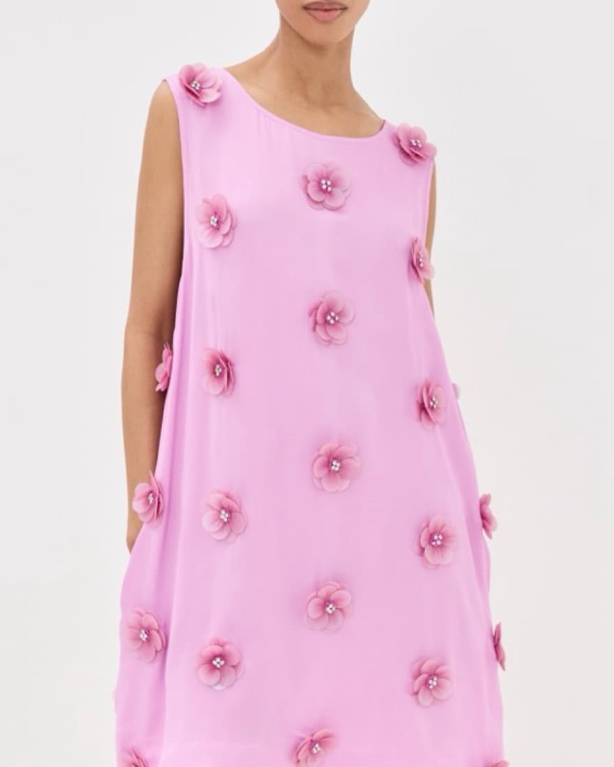 3D Embellished Mini A Line Dress - Image 6