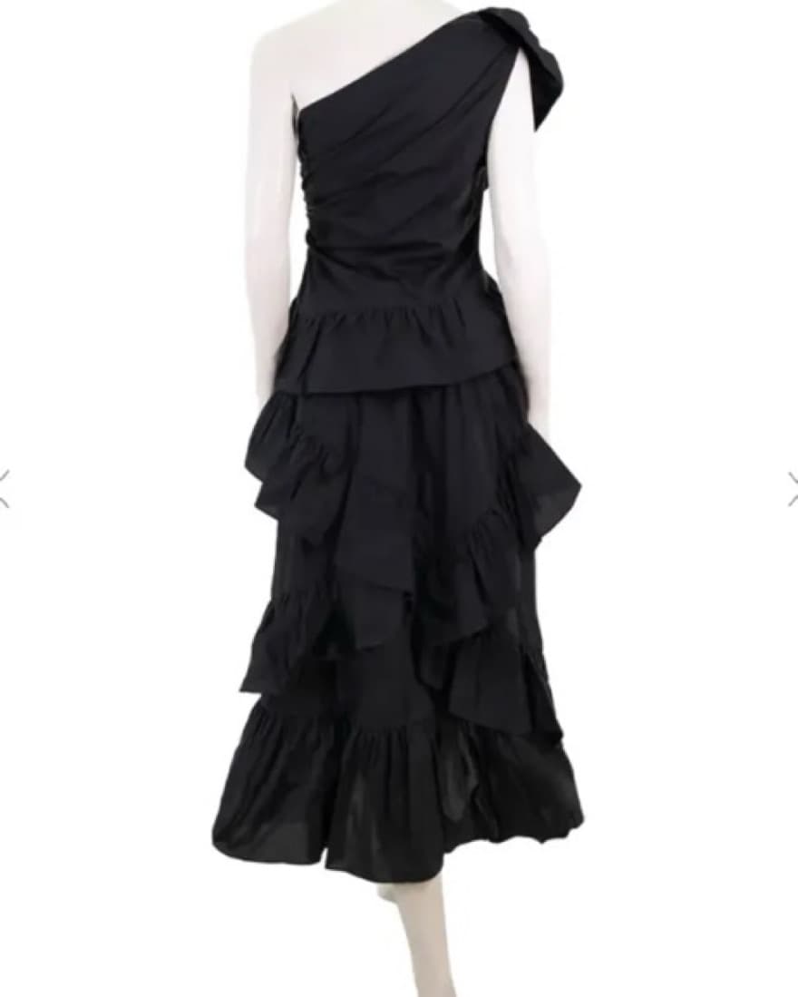 Ulla Johnson Black One Shoulder Dress - Image 4