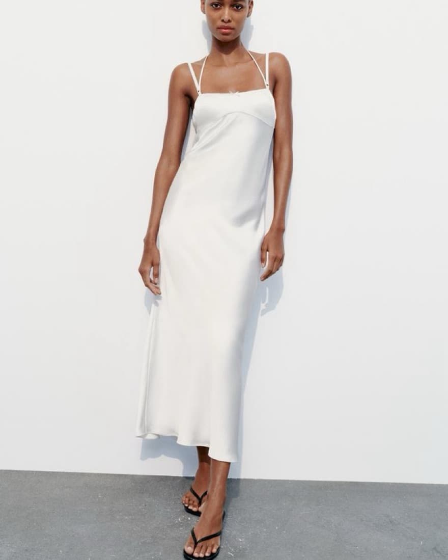 White Silk Dress  - Image 1