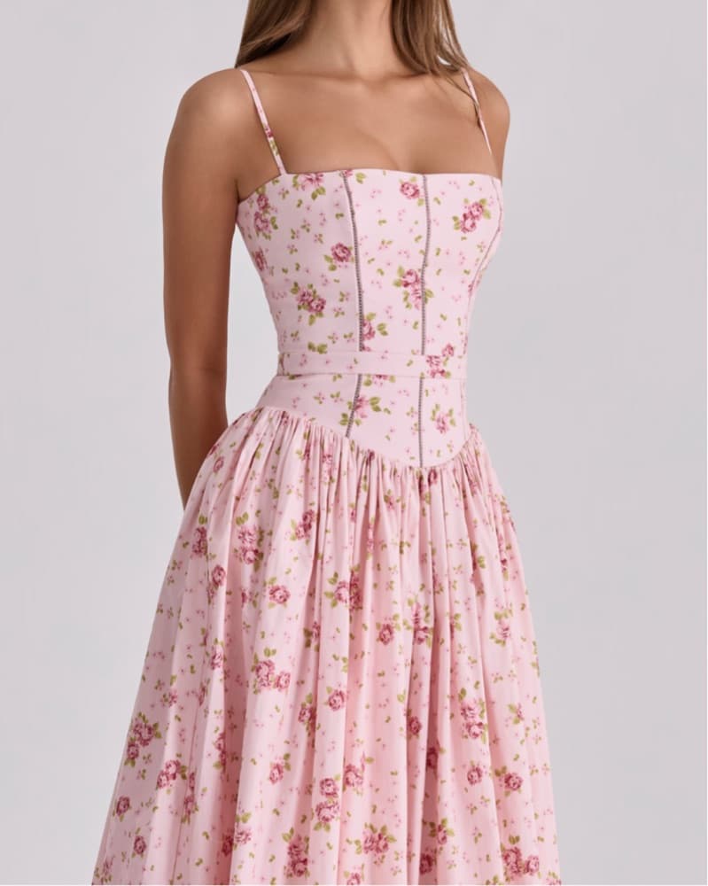 House of CB pink floral dress - Image 2