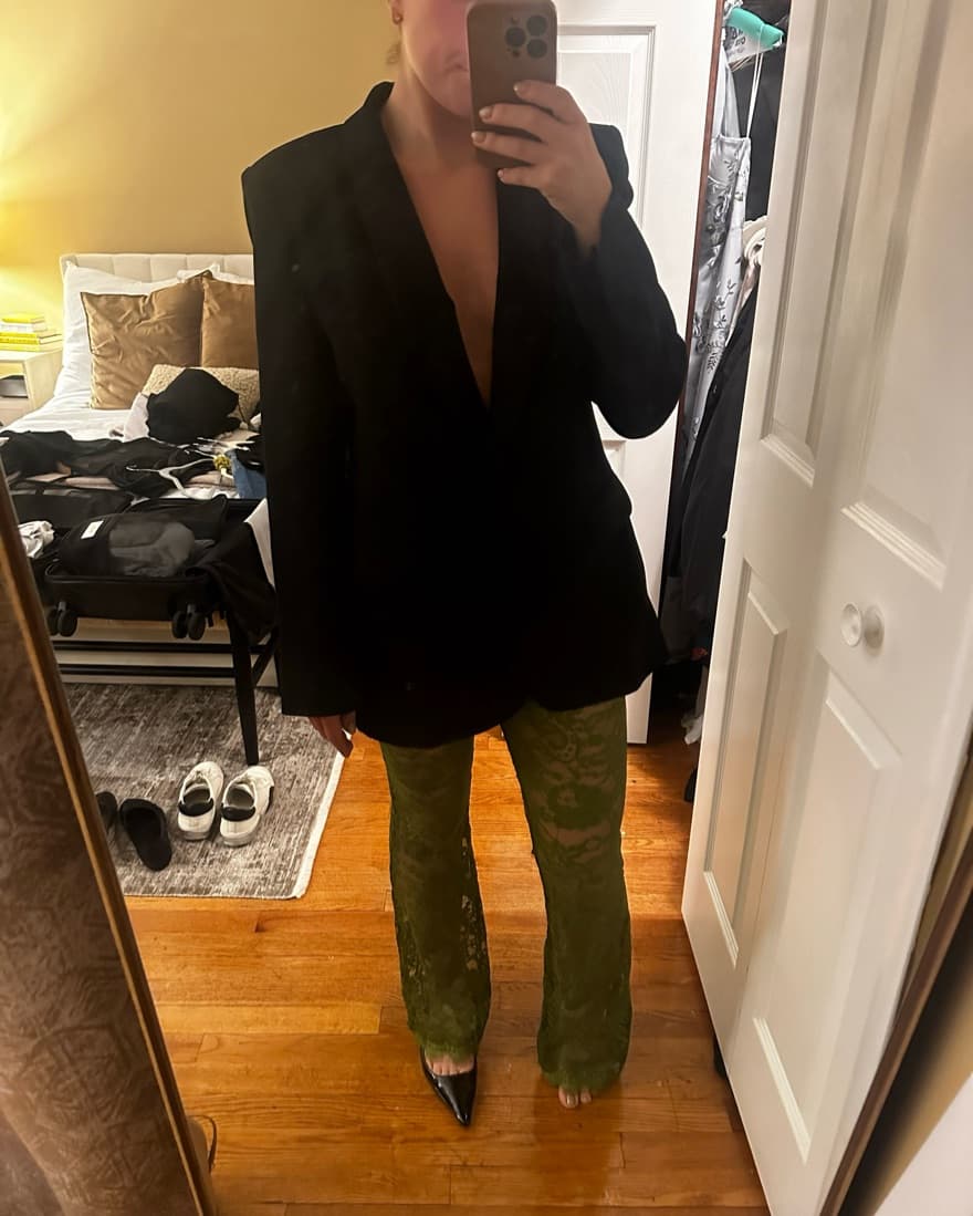 Green Lace Pants - Image 3