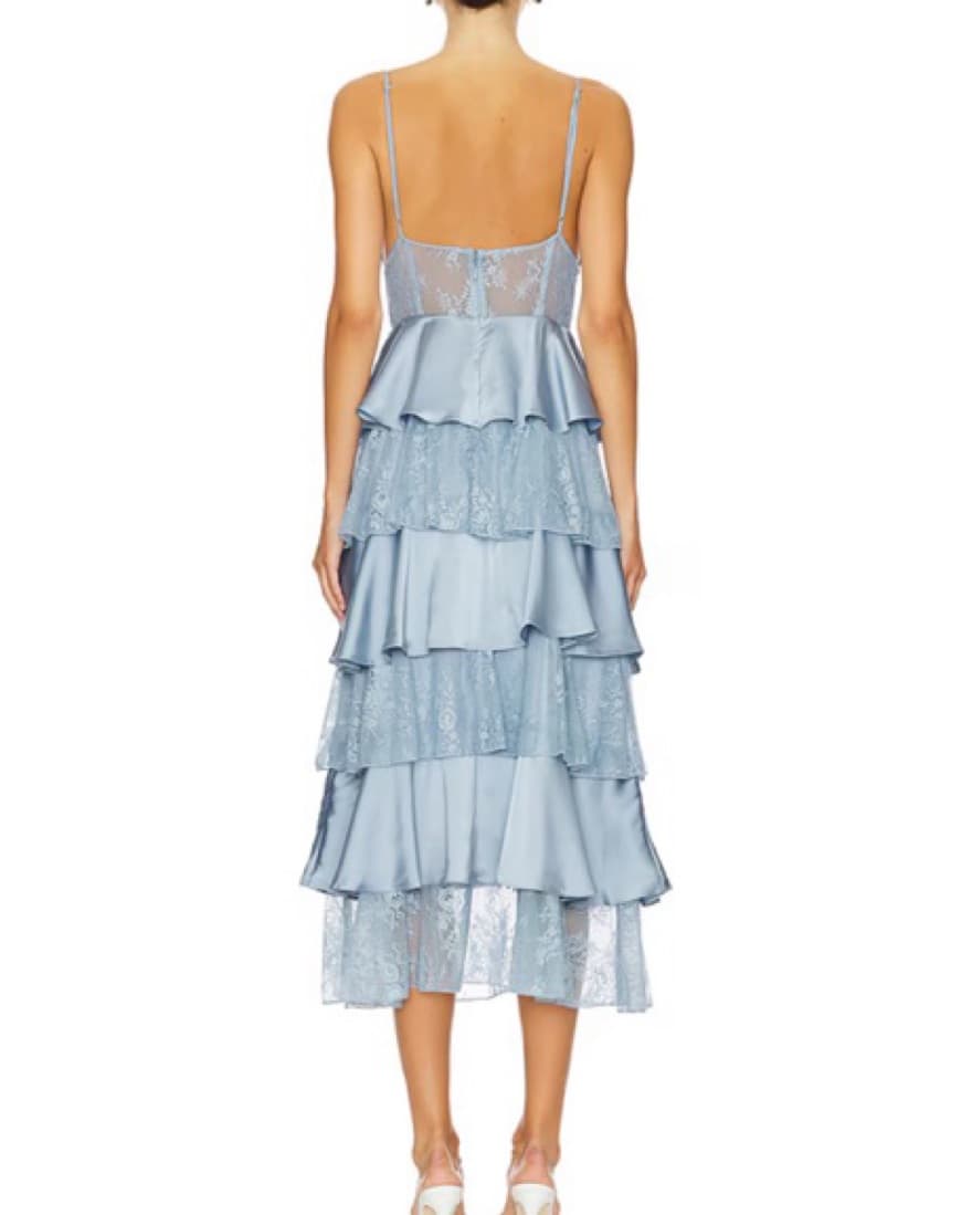 Weworewhat Tiered Lace Midi Dress - Image 3