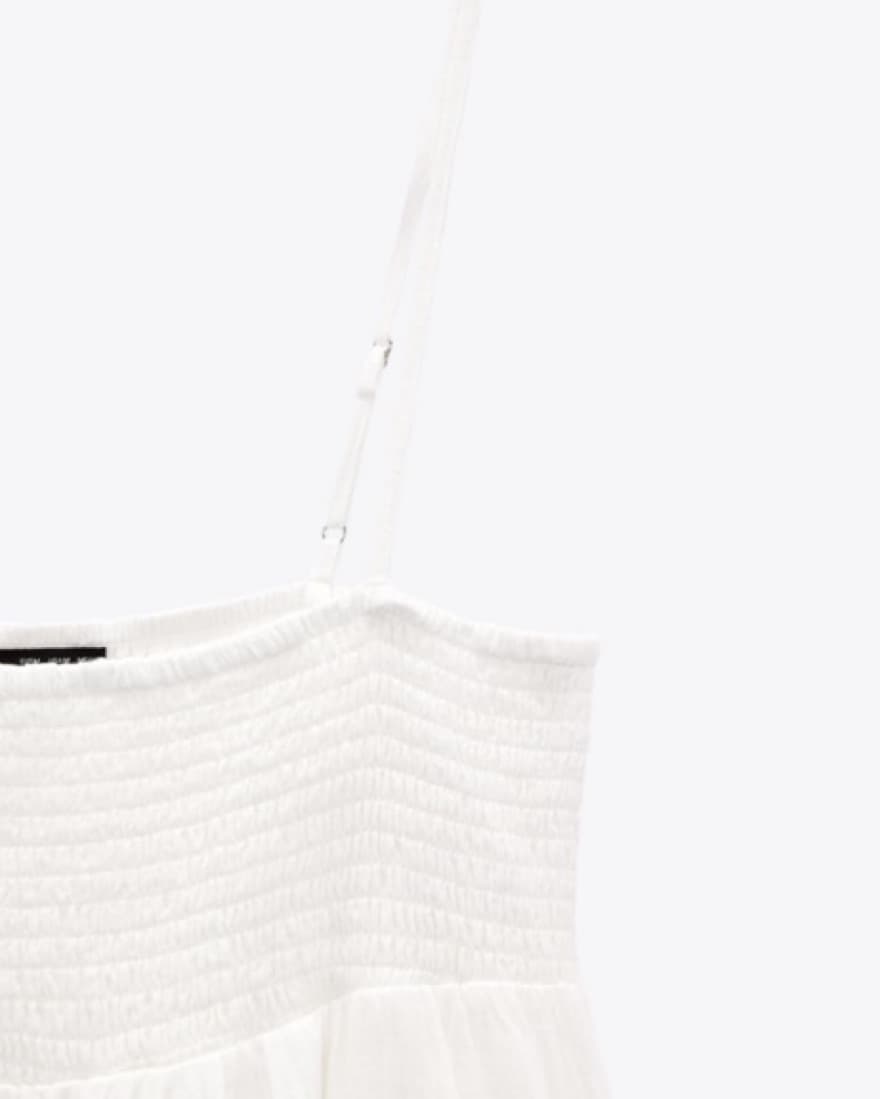 Zara Gauzy Mini Dress - White - Image 5