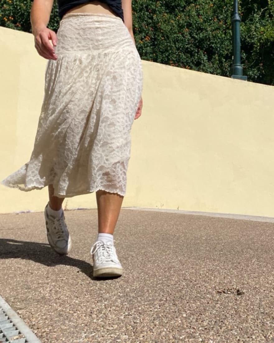Vintage Lace Midi Skirt - Image 1