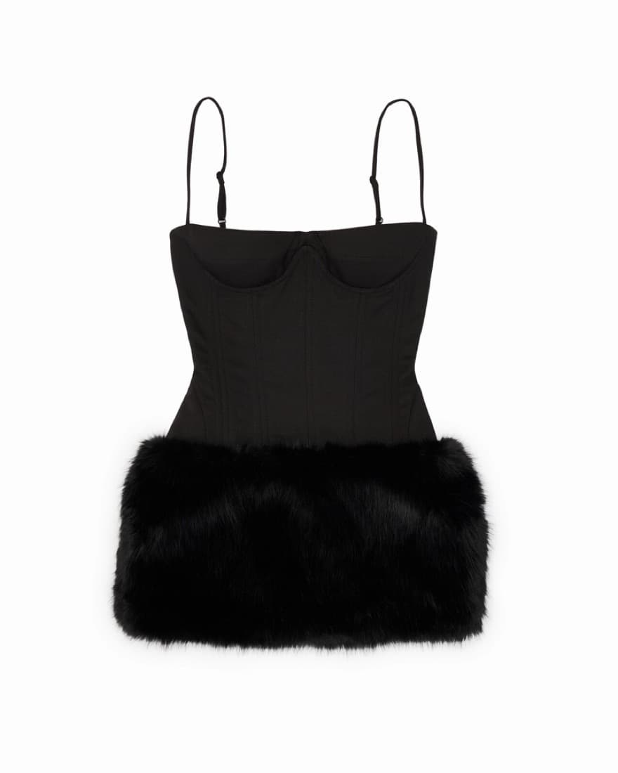 Fanci Club Passerine Fur Mini Dress - Image 4
