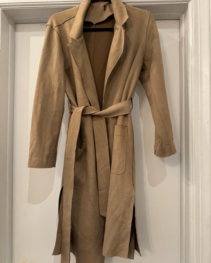 Tan Suede Trench - Image 1