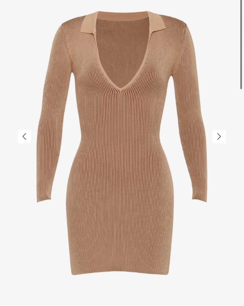 Seroya Chic Ribbed Knit Dress - Image 4