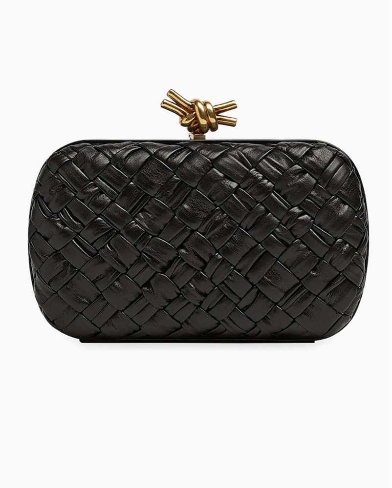 Bottega Veneta Plissé Knot Leather Clutc - Image 1