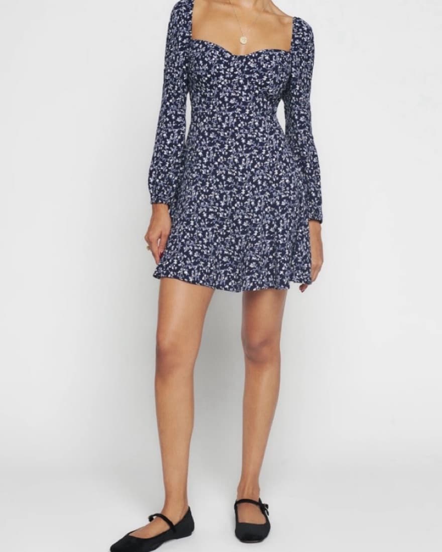 Reformation Mochi Dress Blue - Image 2