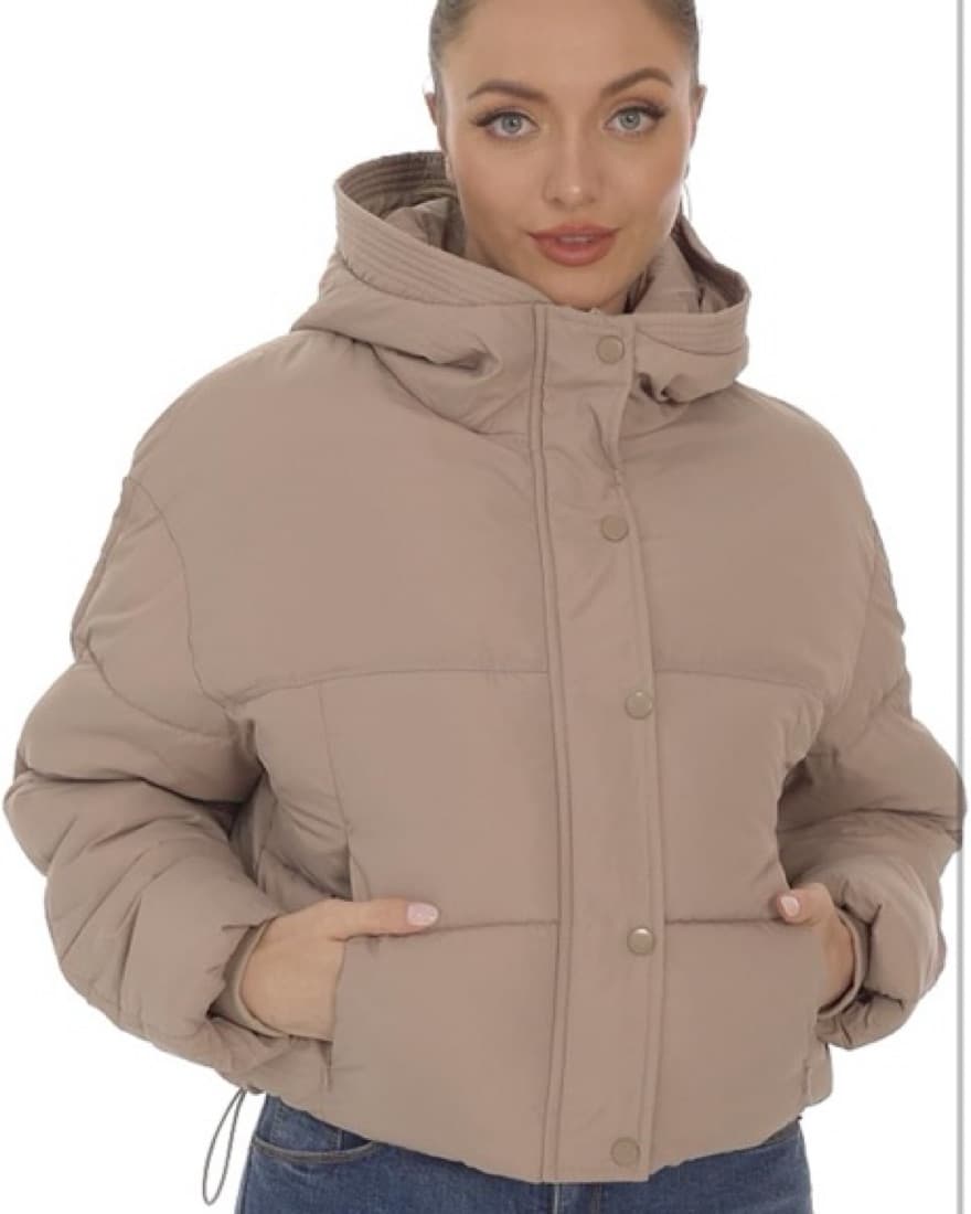 Women's Winter Coat Cropped Puffer Jacke - Image 2