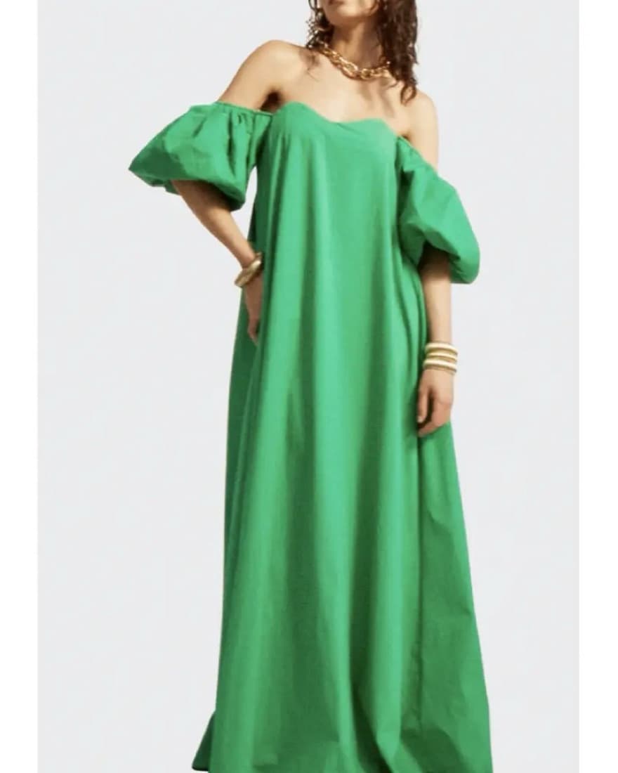Caroline Constas Palmer Gown Green  - Image 1
