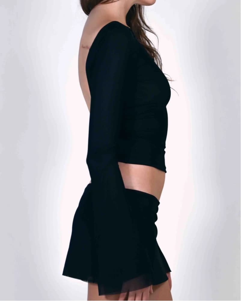 Amoy Jane Top Black Mesh - Image 2