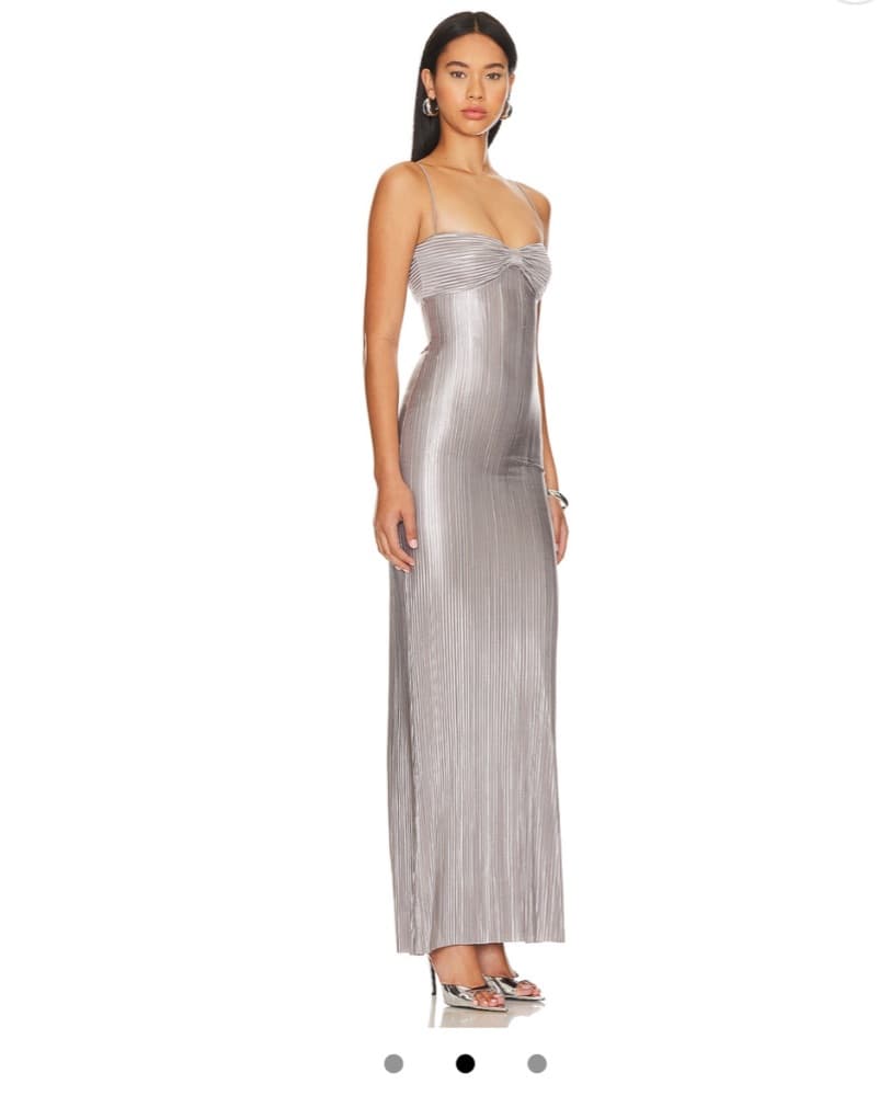 Lovers & Friends Metallic Silver Dress - Image 2