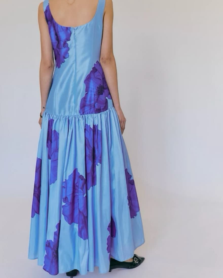 Hutch The Ridge Printed Blue Maxi Dress - Image 5