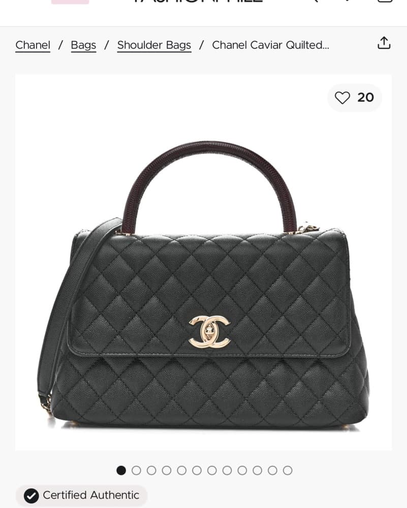 Chanel Caviar Quilted Leather Handbag - Image 1