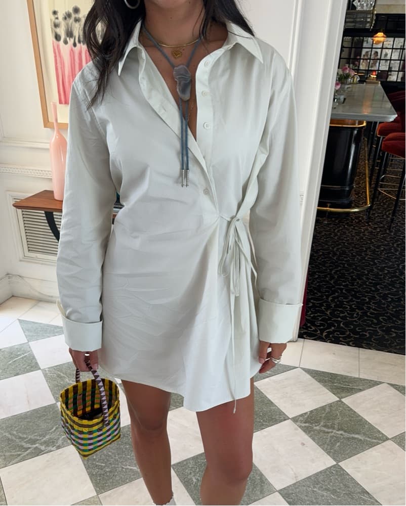 EAVES Button Down Mini Dress - Image 3