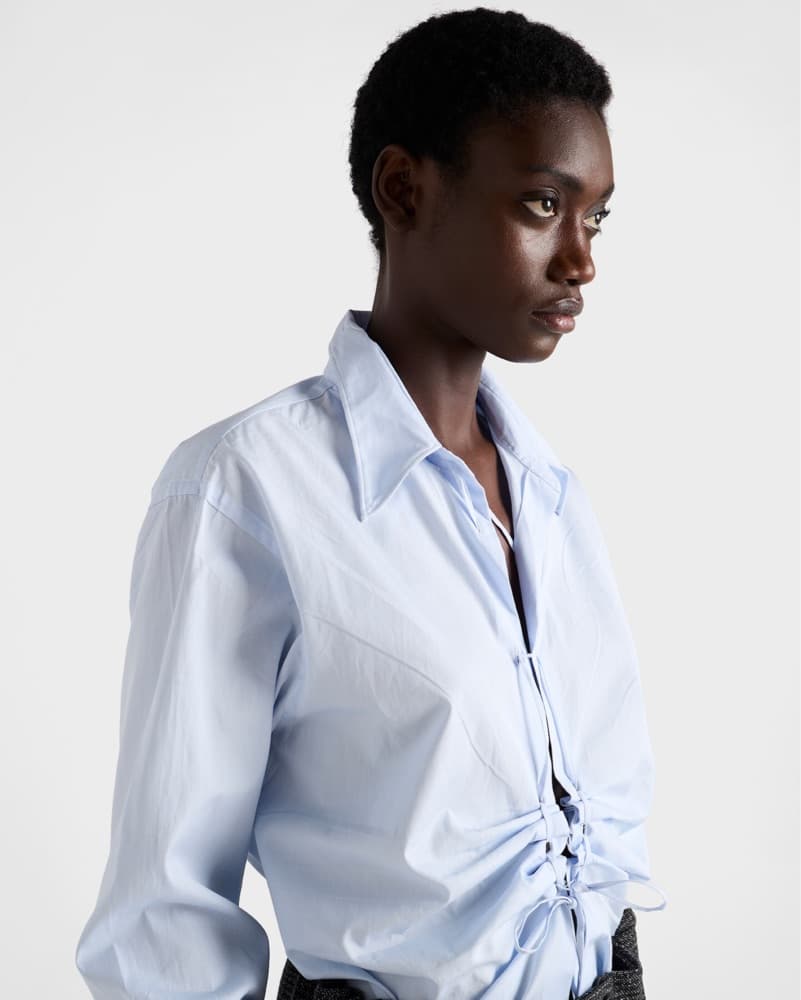Prada - Blue Tie Shirt - Image 6