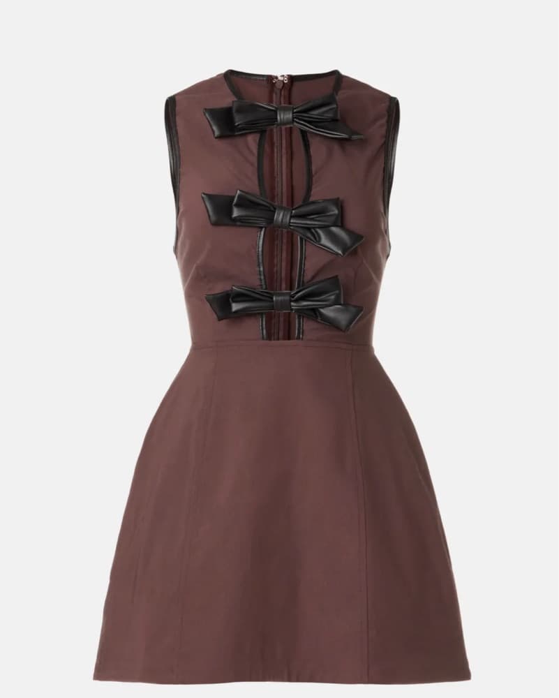 WeWoreWhat Vegan Leather Peplum Mini - Image 2