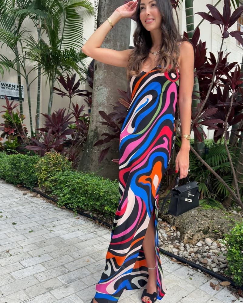 Pucci Long Dress Silk Maxi Marmo Rainbow - Image 1