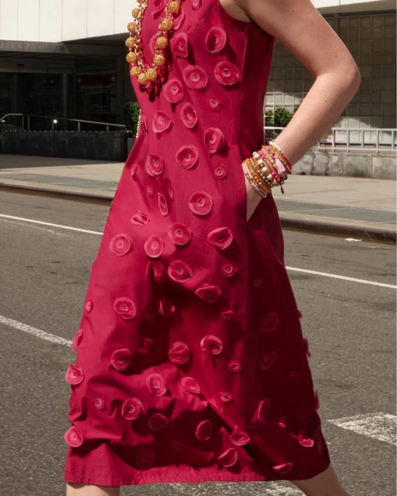 Hot Pink Midi Dress - Image 3
