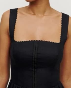 Tagliatelle Linen Dress Black - Image 3