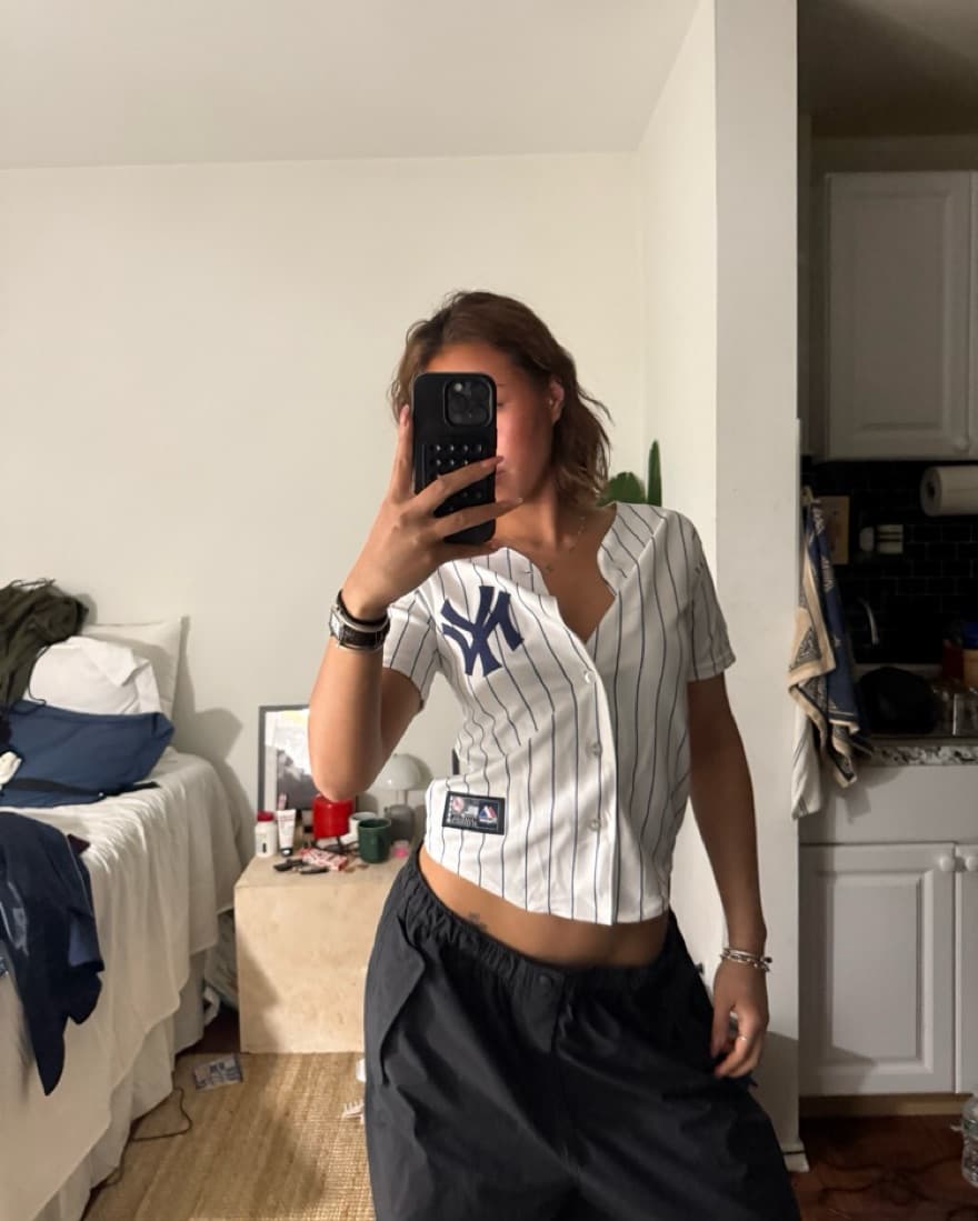 Vintage Yankees Jersey Top - Image 2