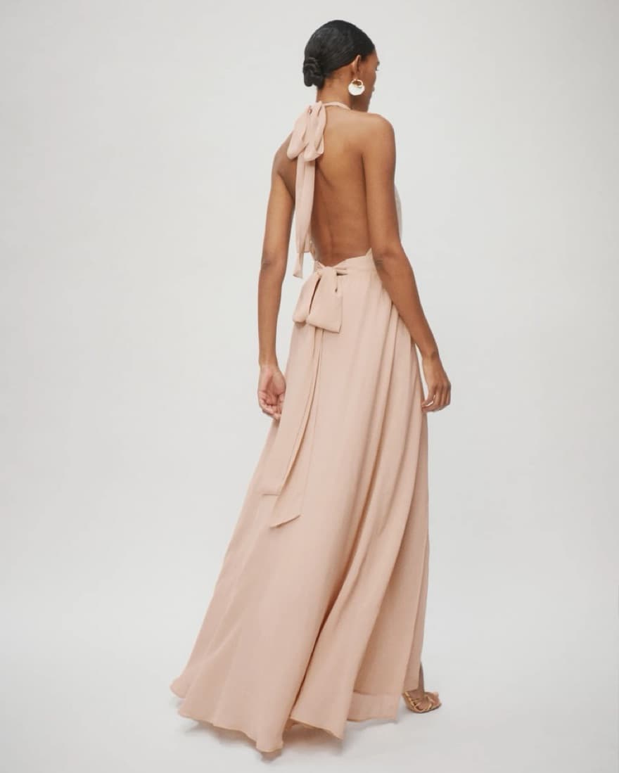 Reformation Andee Wedding Guest Gown - Image 3