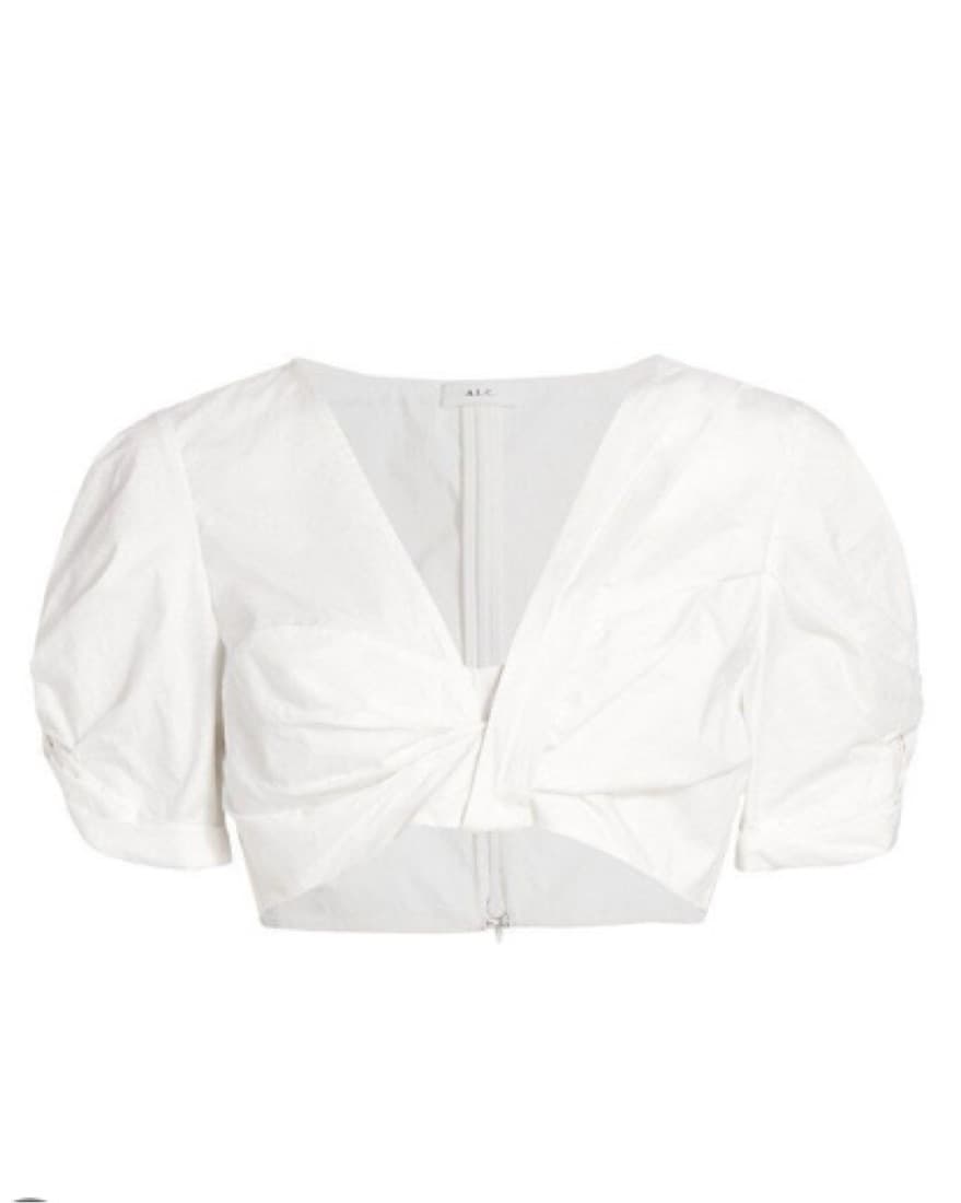 ALC Ryan Puff Sleeve Crop Top - Image 1