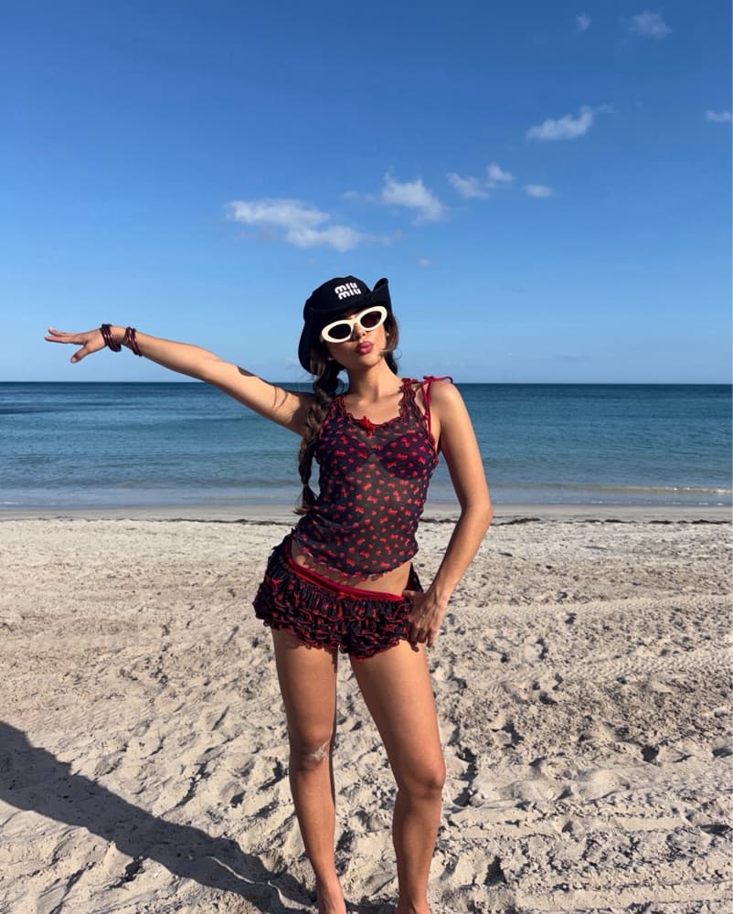 Agua Bendita Cherry Coverup Set - Image 1