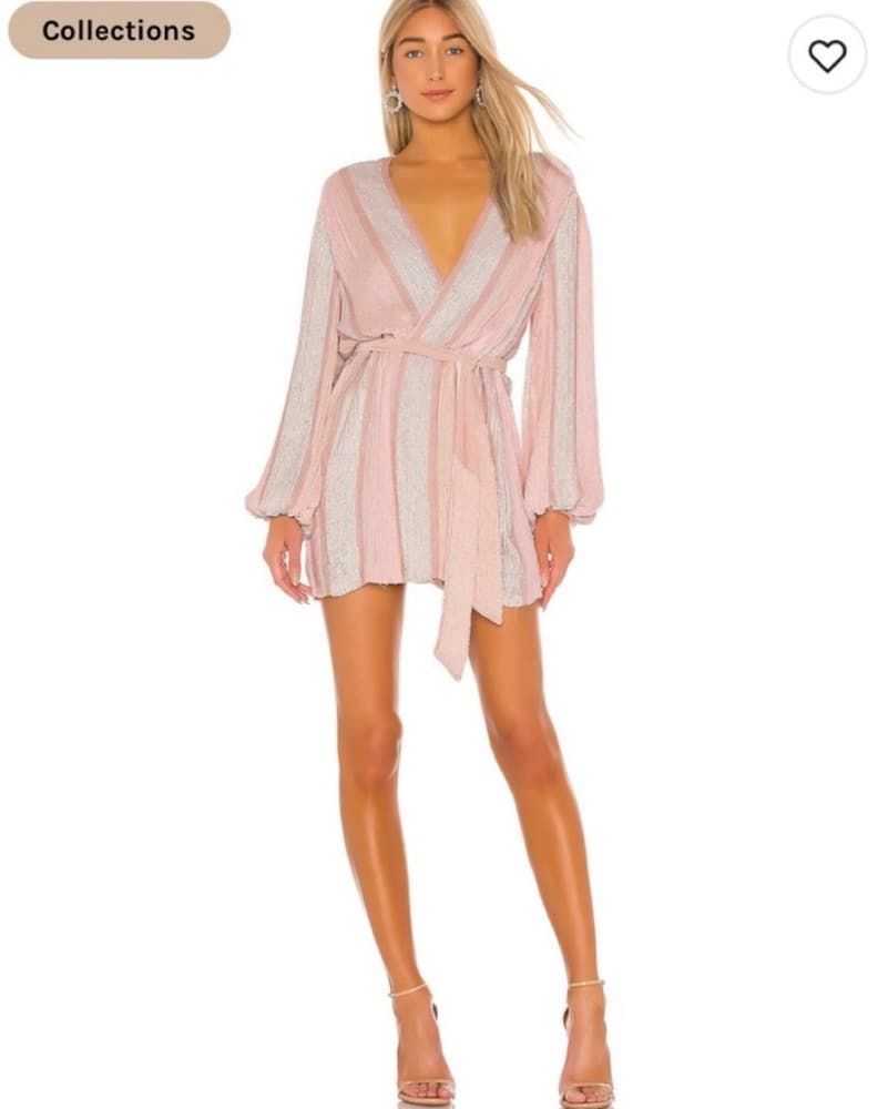 Shimmery Blush Pink Mini Dress - Image 1