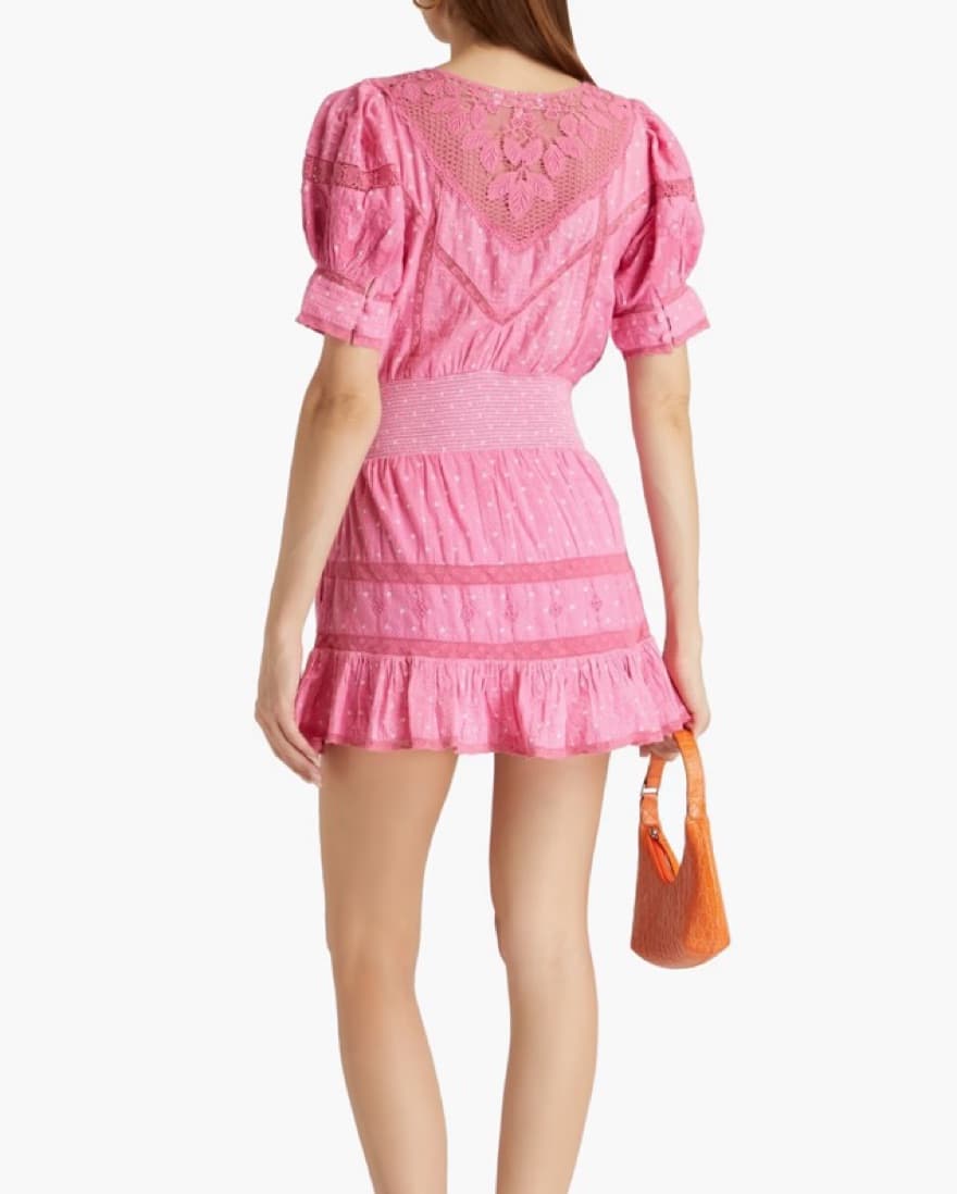 LSF Jaislyn shirred polka-dot mini Dress - Image 2