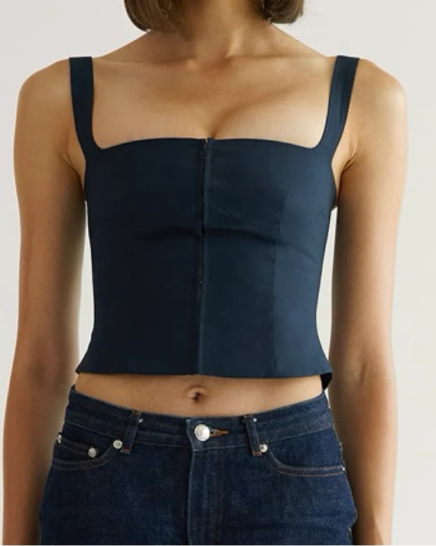 Orseund Iris Minimal Bustier In Navy - Image 6