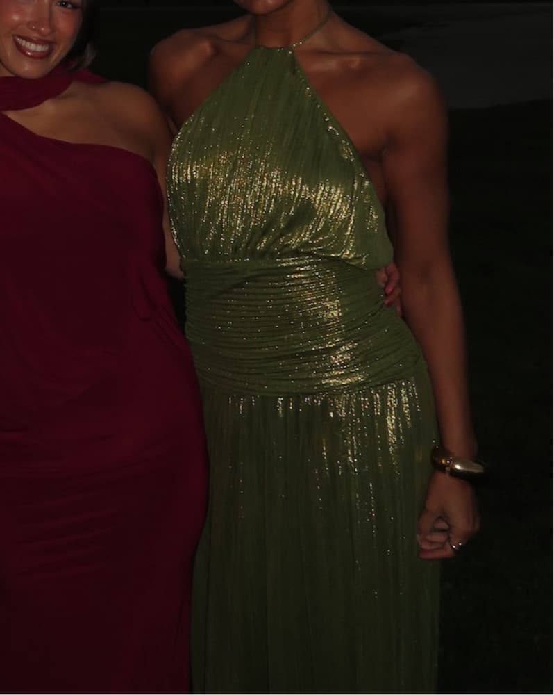 Stunning Metallic Halter Gown - Image 5