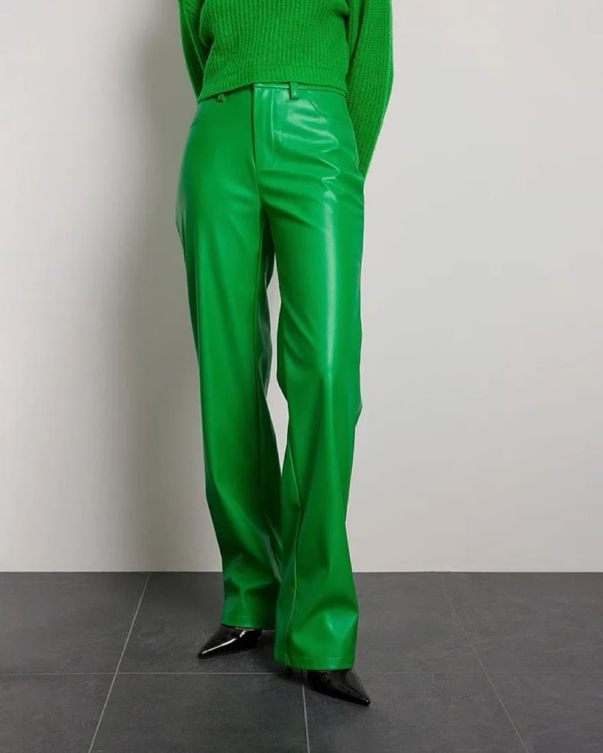 Green Leather Pants  - Image 1