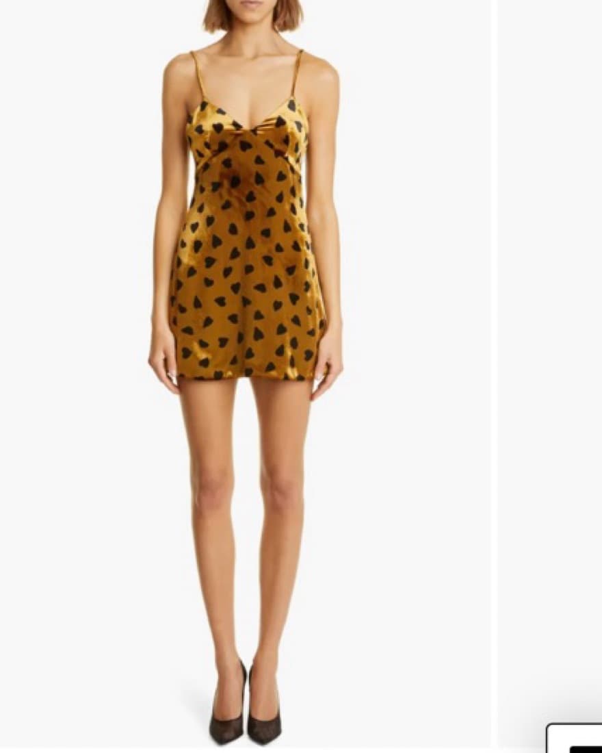Saint Laurent Velvet Gold Dress  - Image 1
