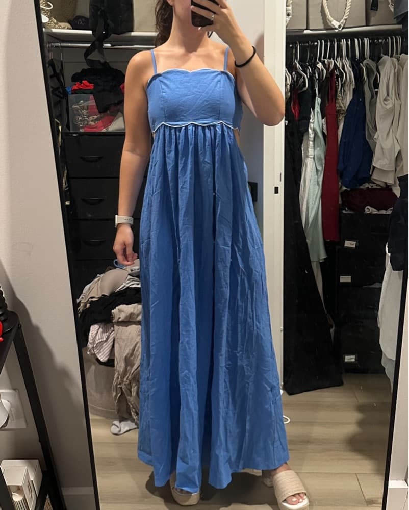 Blue Cut Out Maxi Dress  - Image 2