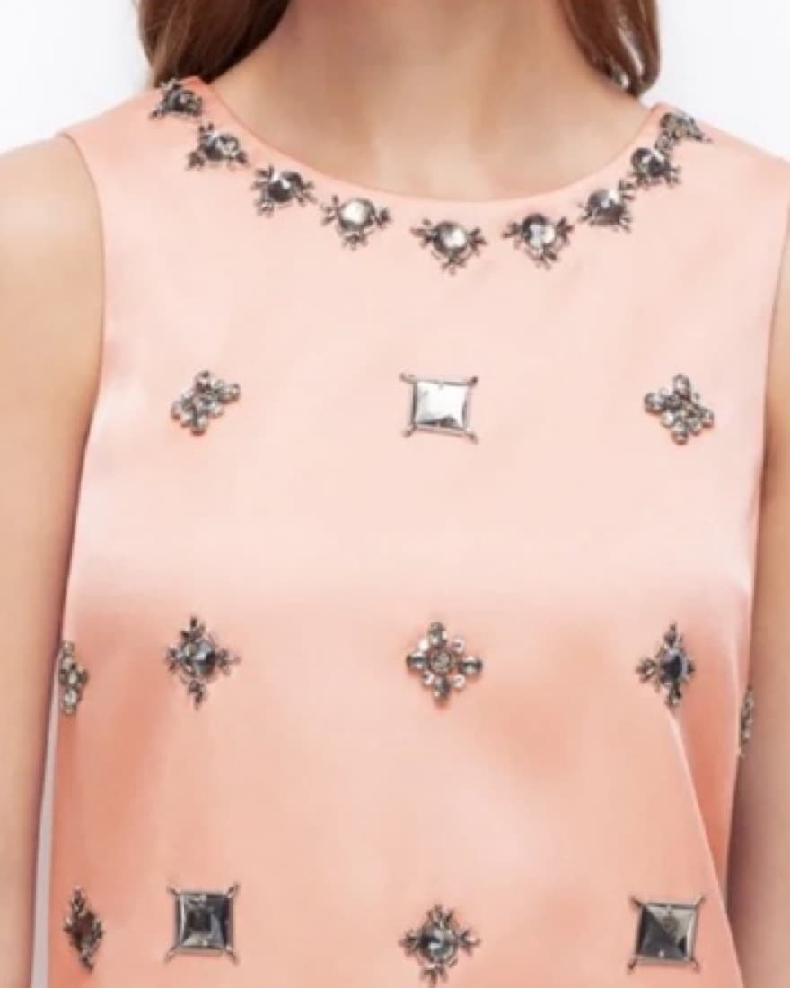 Ann Taylor Pink Jeweled Dress - Image 3