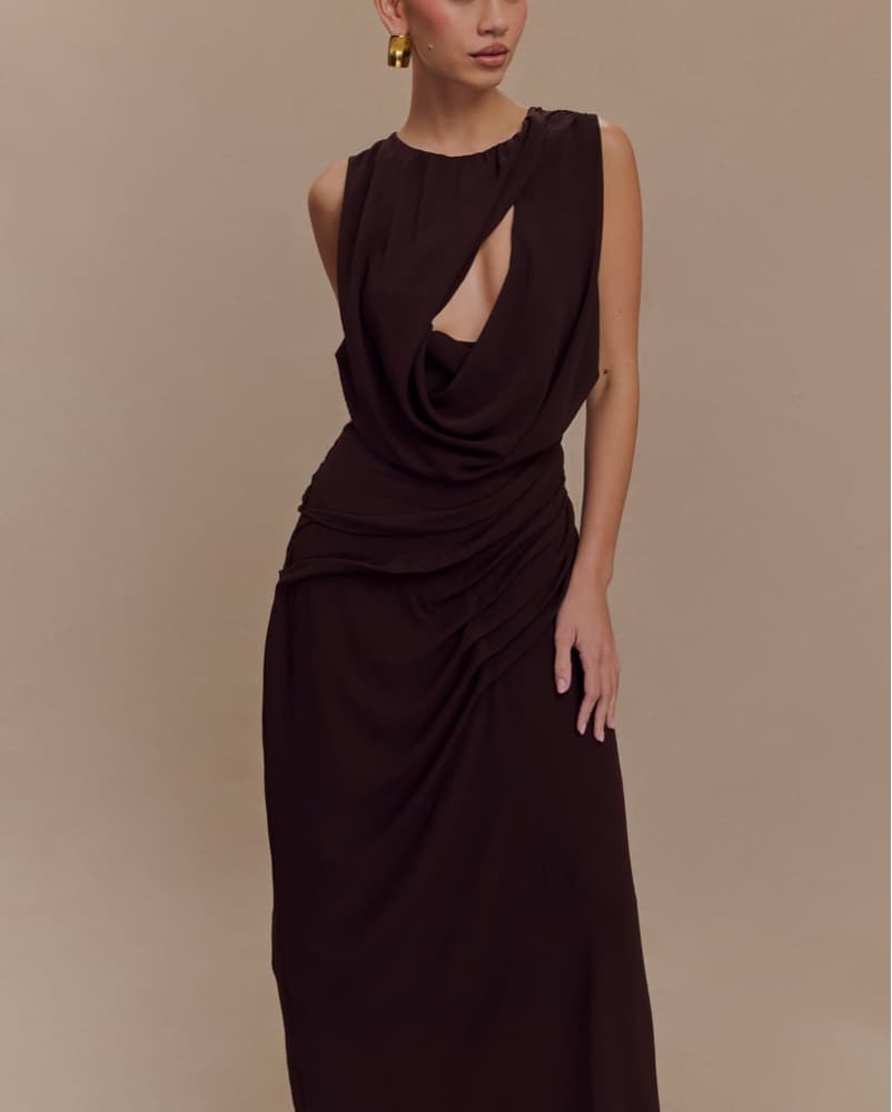 Meshki Brown Dress - Image 4